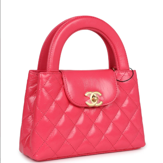 Baby Pink Quilted Lambskin Mini Classic Single Flap Bag Aged Gold Hardware, 2019